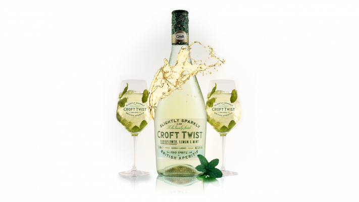 Botella y copas de Croft Twist